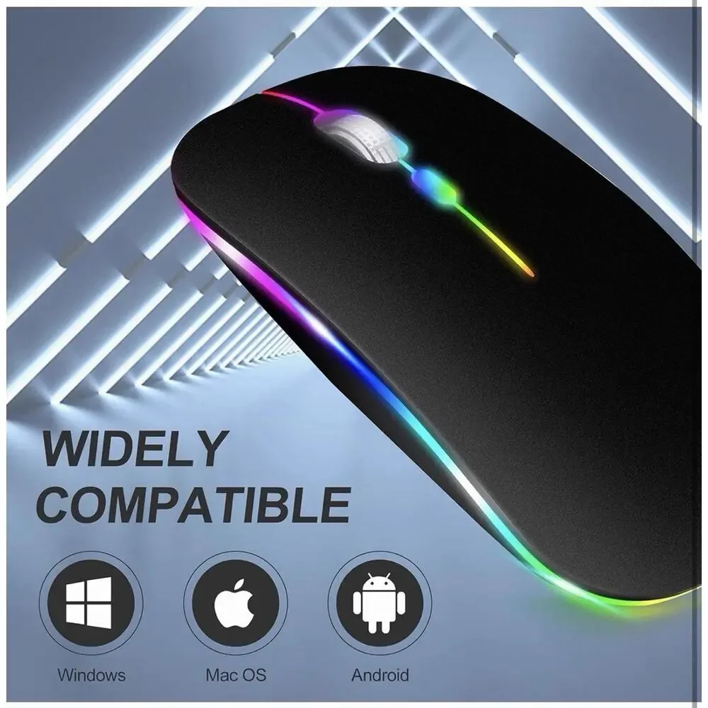KLO LED Rechargeable Mouse (BT5.2+Type-C+USB2.4G)